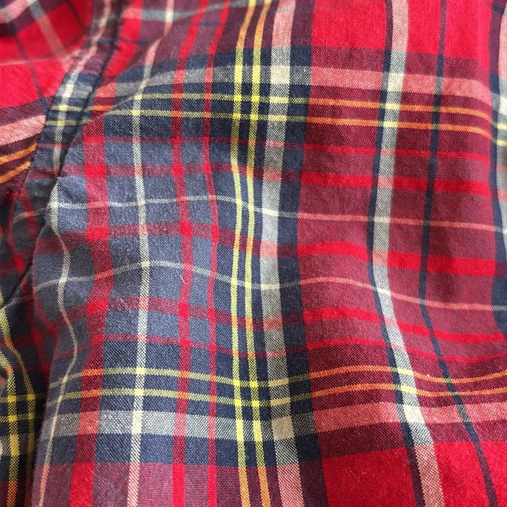 Christmas Plaid Boy Bodysuit Oxford Shirt Oshkosh 12M Christmas Baby Boy